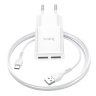 Зарядка hoco C88A Star round dual port charger set (Type-C) (EU) - Белый