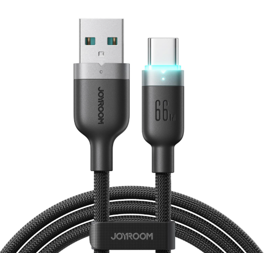 Кабель JoyRoom S-A63 StarWay Series 66W Auto Power-Off Fast Charging Data Cable (USB-A to Type-C) 1.2m – Black