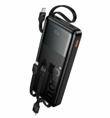 Внешний аккумулятор HOCO J156 Founder 22.5W+PD20W fully compatible power bank with four cables 10000mAh - Black