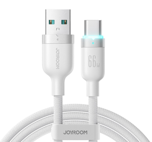 Кабель JoyRoom S-A63 StarWay Series 66W Auto Power-Off Fast Charging Data Cable (USB-A to Type-C) 1.2m – White