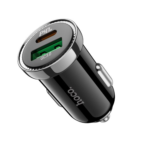 Автомобильное ЗУ hoco Z44 Leading PD20W+QC3.0 car charger - Black