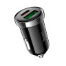 Автомобильное ЗУ hoco Z44 Leading PD20W+QC3.0 car charger - Black