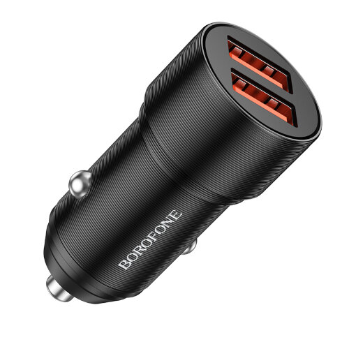 Автомобильное зарядное устройство Borofone BZ19 Wisdom, 2*USB - Черный