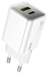 Сетевое зарядное устройство HOCO N46 Glorious PD20W+QC3.0 Charger - White