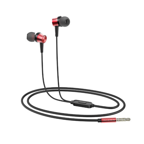 Наушники Borofone BM52 Revering wired earphones with microphone - Red