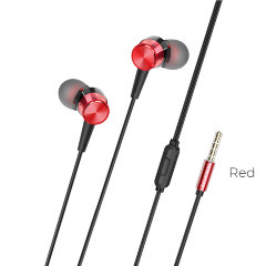 Наушники Borofone BM52 Revering wired earphones with microphone - Red