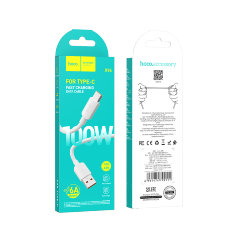 Кабель Hoco X96 hyper 100W charging data cable type-c - White