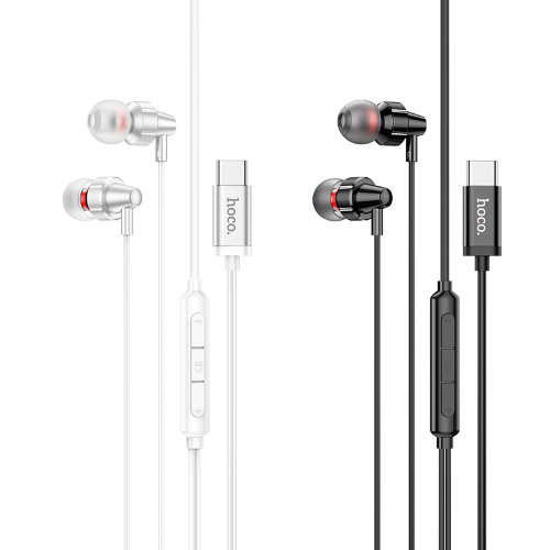 Наушники hoco M90 Delight Type-C wired digital earphone with microphone - White