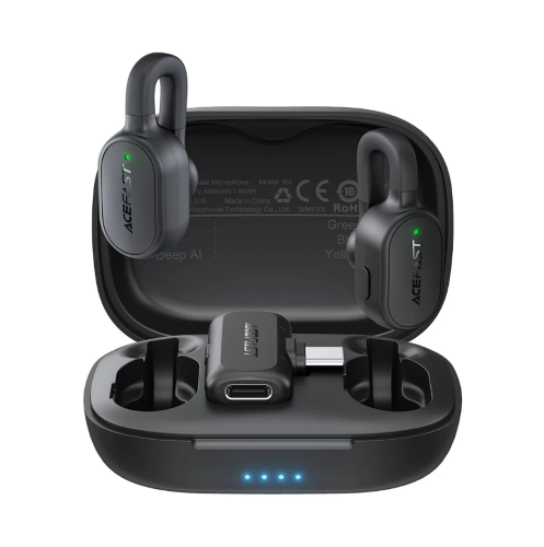 Беспроводной петличный микрофон ACEFAST R4 Wireless lavalier microphone Black