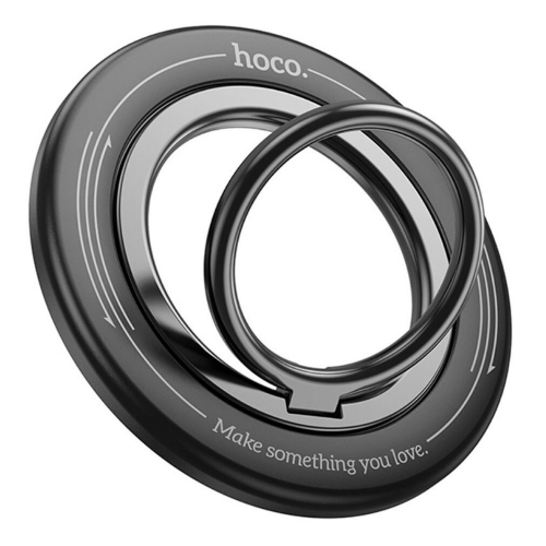Магнитный держатель HOCO GH3 Enjoy 360-degree rotating magnetic mobile phone ring holder - Black