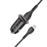 Автомобильное ЗУ hoco NZ1 Developer 36W dual port QC3.0 car charger set (Micro) Black