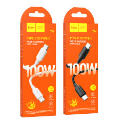 Кабель Hoco X96 hyper 100W fast charging data cable type-c to type-c - White