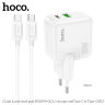 Зарядное устройство Hoco C111A Lucky dual-port PD30W+QC3.0 Charger set (type-c to type-c)(EU) - Белый