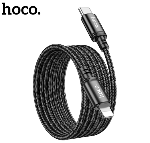 Кабель Hoco X89 Wind PD charging data cable IP (L=2M) (Packaged) black