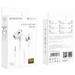 Наушники Borofone Wired earphones BM30 Pro - White