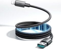Кабель JOYROOM S-A65 MagEase Series 3A Magnetic Self-Winding fast Charging Data Cable (USB-A to L) 1.2M - Black