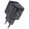 Зарядка ACEFAST A113 PD20W GaN charger USB-C with digital display set (P5)(EU) Black