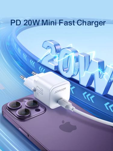 Сетевой адаптер JOYROOM JR-TCF02 PD 20W mini Charger - White