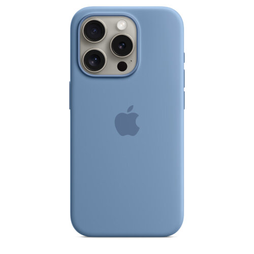 Чехол Silicone case Magsafe for IP 15 pro max (6.7) - Winter Blue