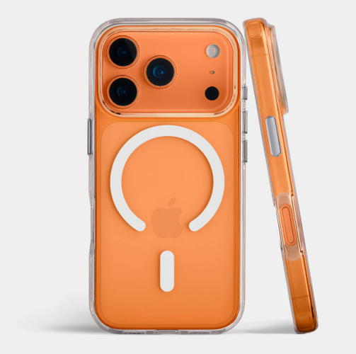Чехол Clear Case Magsafe iPhone 17 Pro Orange