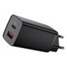 Зарядное устройство Baseus GaN2 lite USB+USB-C, 3A, 65W - Черный (CCGAN2L-B01)