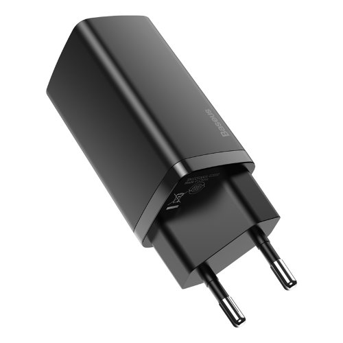 Зарядное устройство Baseus GaN2 lite USB+USB-C, 3A, 65W - Черный (CCGAN2L-B01)