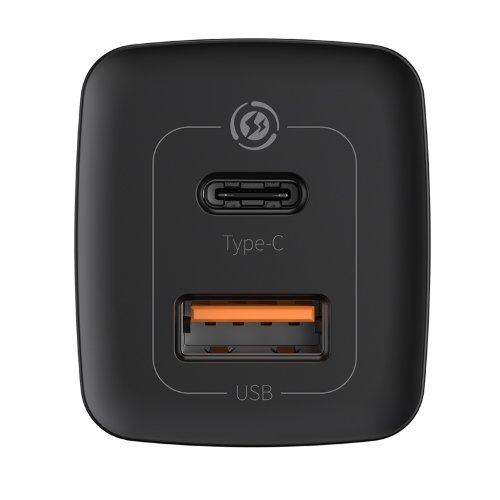 Зарядное устройство Baseus GaN2 lite USB+USB-C, 3A, 65W - Черный (CCGAN2L-B01)