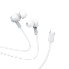 Наушники Hoco M86 Ocean universal digital earphones with microphone for Type-C - White