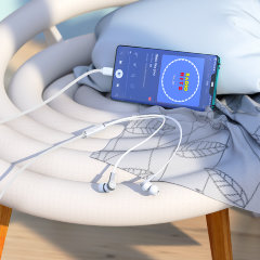 Наушники Hoco M86 Ocean universal digital earphones with microphone for Type-C - White