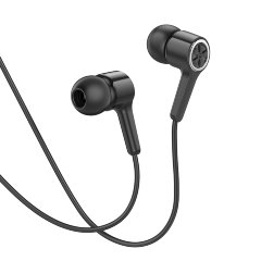 Наушники Hoco M104 Gamble universal earphones with mic - Black