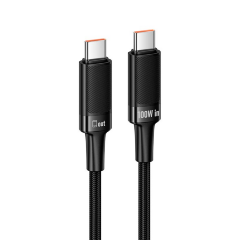 Кабель HOCO U153 Extreme 100W multi-Protocol charging cable Type-c to Type-c Black