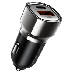 Автомобильное зарядное устройство ACEFAST B20 PD45W (USB-C+USB-A) car charger - Metal gray