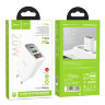 Зарядка Hoco C100A PD20W+QC3.0 charger with digital display(EU) - White