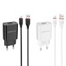 Сетевой адаптер Borofone BA20A Sharp single port charger set (Micro) (EU) - Черный