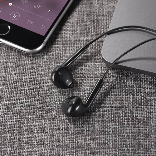 Наушники hoco M55 Memory sound wire control earphones with mic - Black