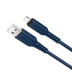 Кабель hoco X59 Victory charging data cable for Lightning 1m - Blue