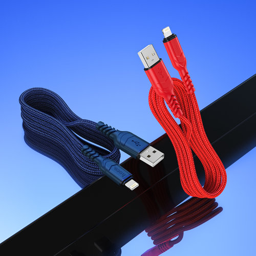 Кабель hoco X59 Victory charging data cable for Lightning 1m - Blue