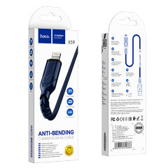 Кабель hoco X59 Victory charging data cable for Lightning 1m - Blue