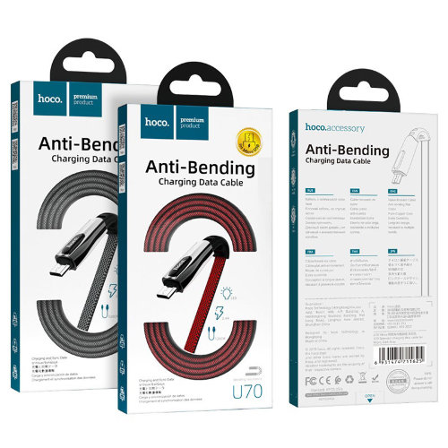 Кабель hoco U70 Splendor charging data cable for Micro - Red