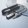 Автомобильное ЗУ Hoco E78 benefit car AUX BT receiver with cable metal - Серый