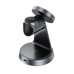 Беспроводное зарядное устройство ACEFAST E48 15W 3-in-1 wireless charging desktop stan - Metal gray