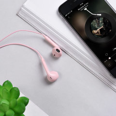 Наушники hoco M55 Memory sound wire control earphones with mic - Pink