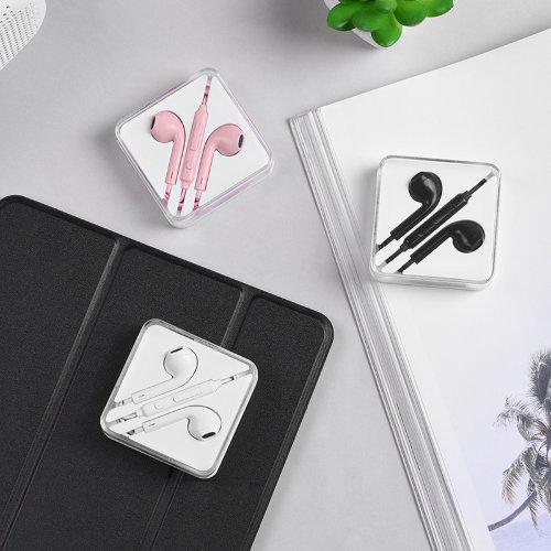 Наушники hoco M55 Memory sound wire control earphones with mic - Pink