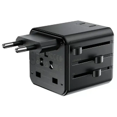 Сетевой адаптер ACEFAST Z11 global travel AC conversion adapter - Black