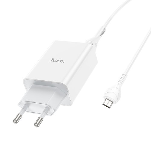 Зарядка Hoco C99A PD20W+QC3.0 three-port(2C1A) charger set(Micro)(EU) - White