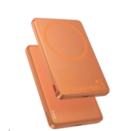 Внешний аккумулятор HOCO Q26 Joy PD20W Magnetic Fast Charging Power Bank (5000mAh) - Orange