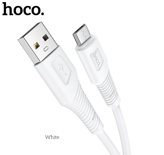 Кабель HOCO X58 Airy silicone charging data cable for Micro white