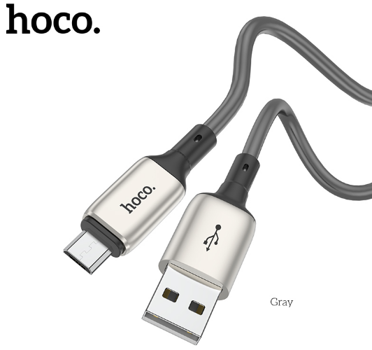 Кабель Hoco X66 Howdy charging data cable for Micro gray