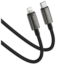 Кабель ACEFAST C34-01 USB-C to L zinc alloy charging data cable - Black