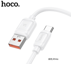 Кабель HOCO X115 Surpass 100W fast charging data cable Type-c White